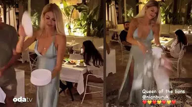 Okan Buruk'un Eski Eşi Nihan Akkuş, Alaçatı'da Sirtaki Dansı Yapıp Tabak Kırdı
